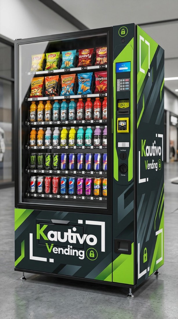 Máquina de vending de Kautivo Vending lista para montar tu negocio